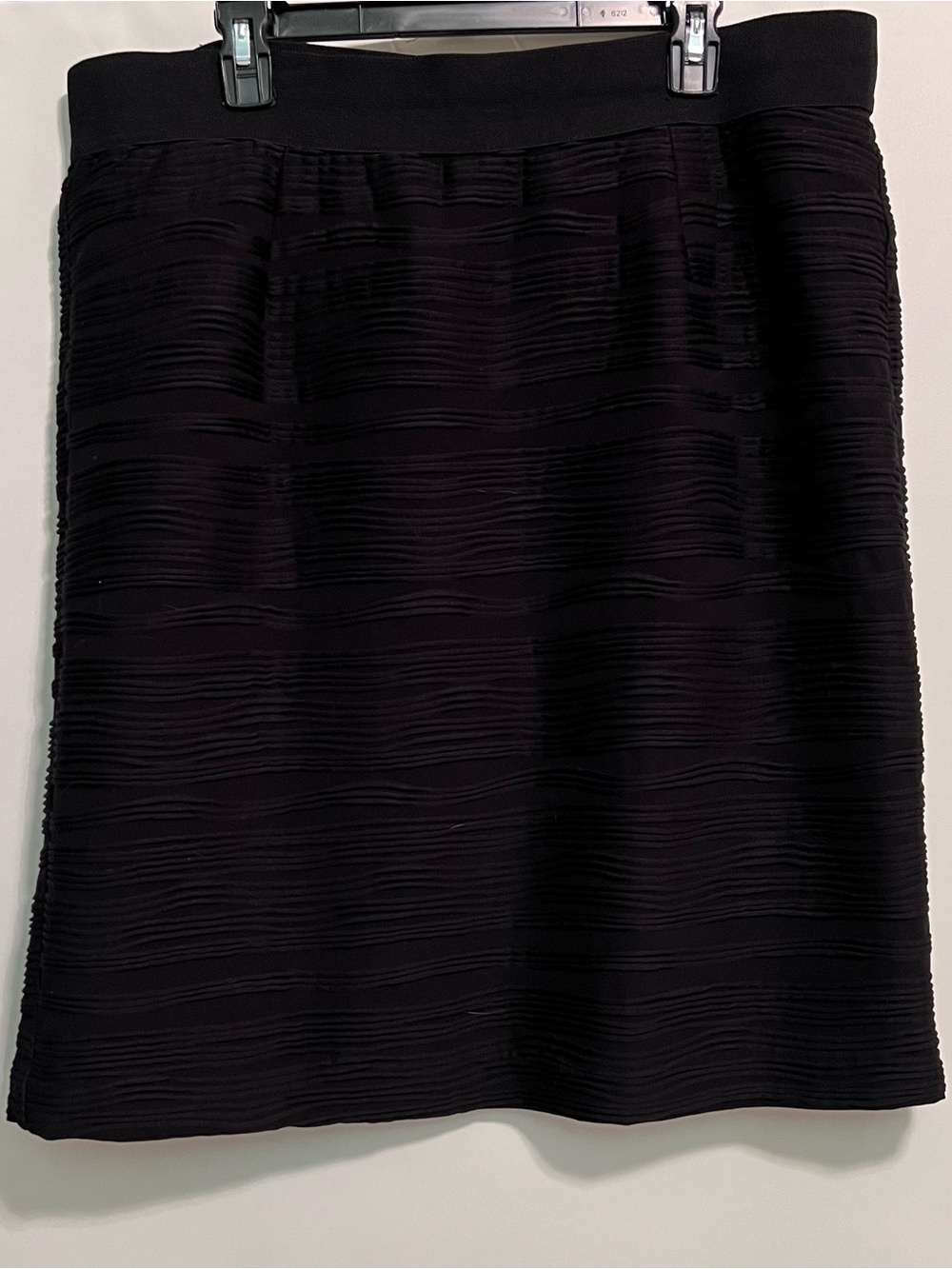 Alfani Black Textured Pencil Skirt